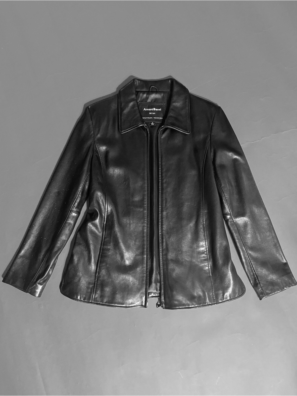 ARMAND BASSI Milan Women's Black Zip-Front Jacket